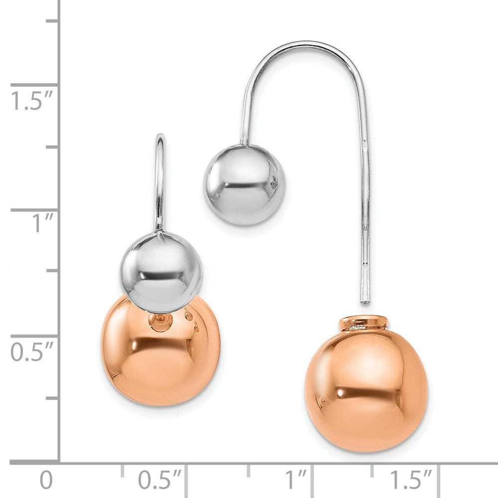Lovely Rita's Earrings Silver and Rose Gold-tone Dangle Earrings