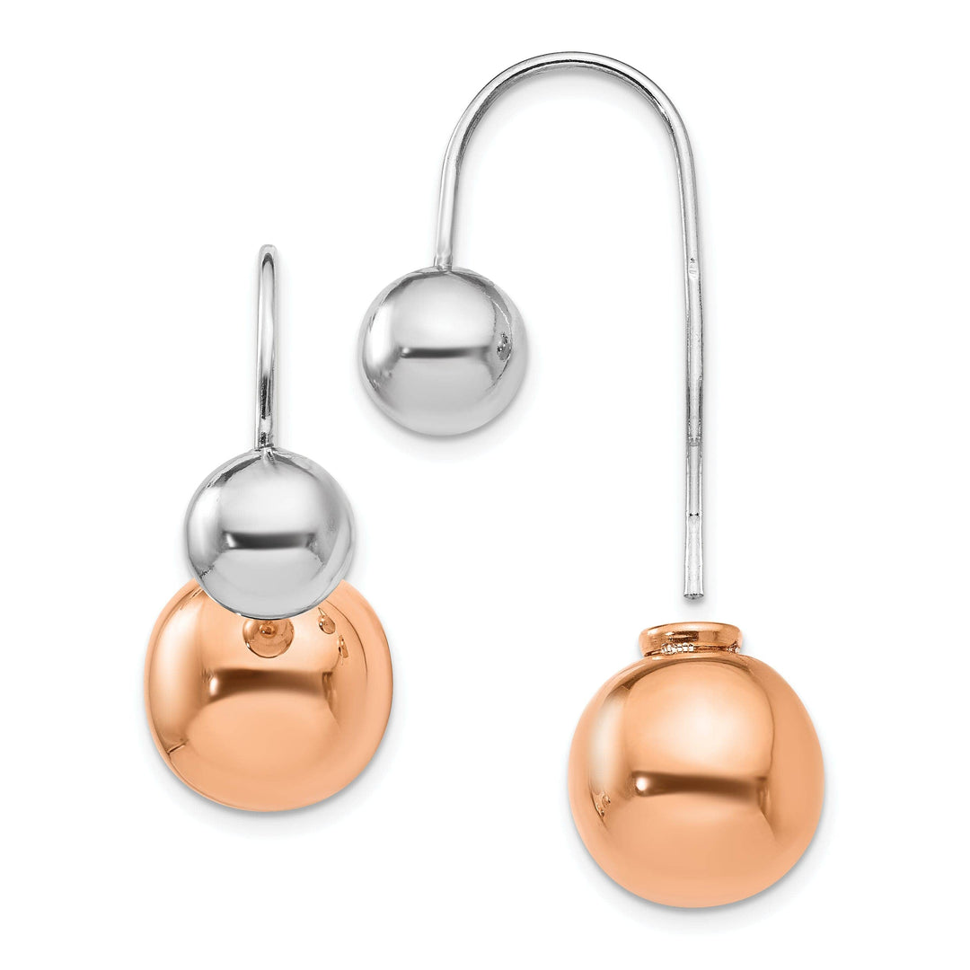 Lovely Rita's Earrings Silver and Rose Gold-tone Dangle Earrings