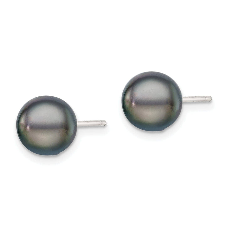 Lovely Rita's Earrings Silver Black Fresh Water Cultured Pearl Earring