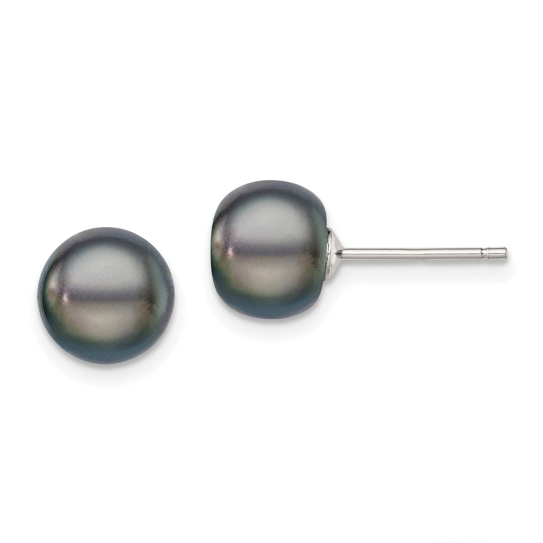 Lovely Rita's Earrings Silver Black Fresh Water Cultured Pearl Earring