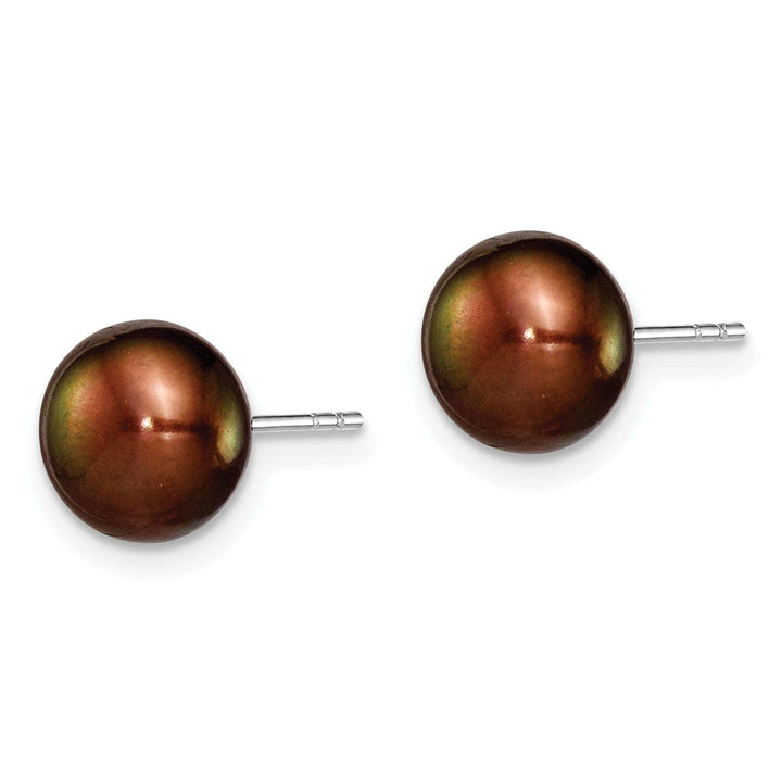 Lovely Rita's Earrings Silver Brown Fresh Water Cultured Pearl Earring
