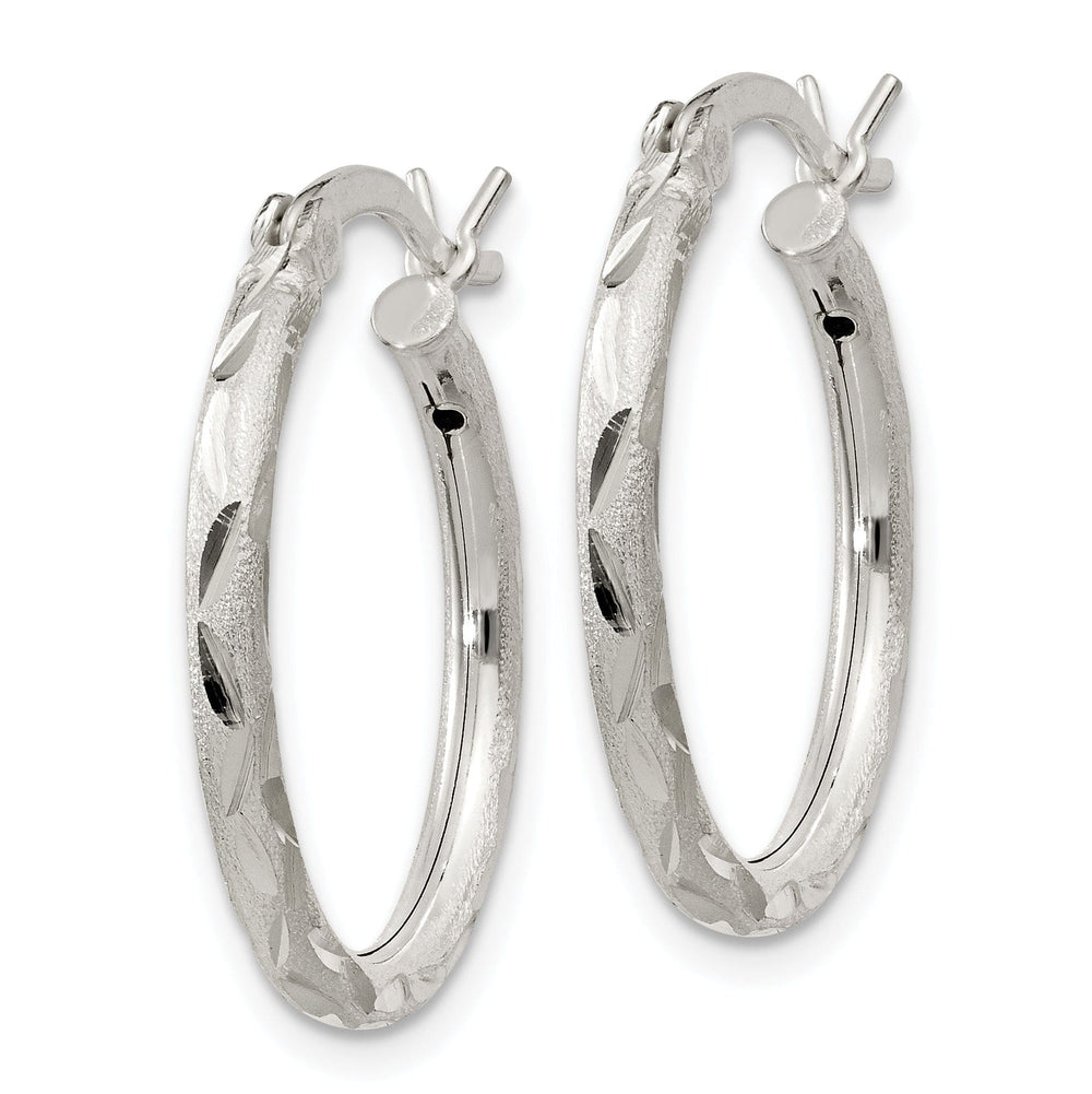 Lovely Rita's Earrings Silver D.C Hollow Hoop Hinged Back Earrings
