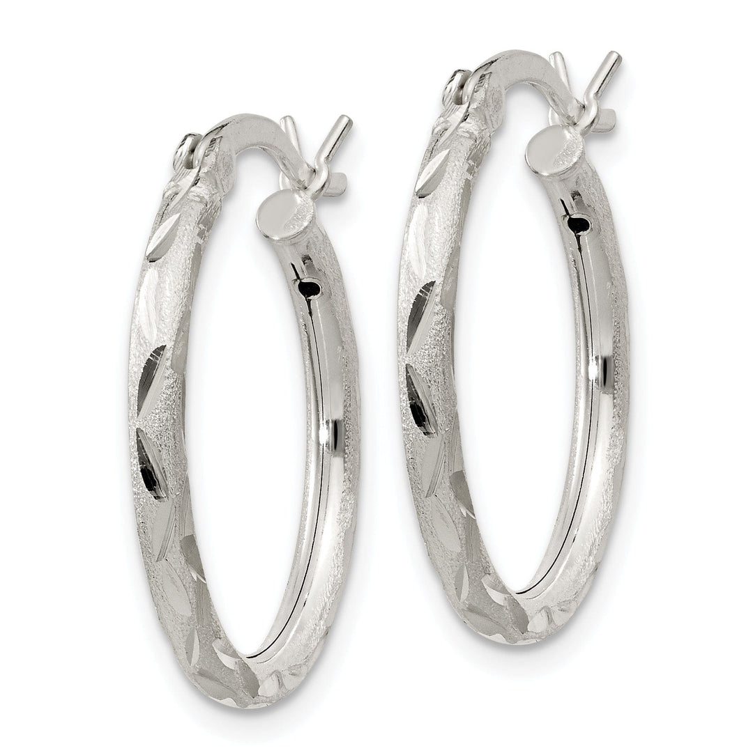 Lovely Rita's Earrings Silver D.C Hollow Hoop Hinged Back Earrings