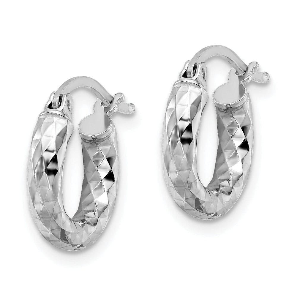 Lovely Rita's Earrings Silver D.C Hollow Hoop Hinged Back Earrings