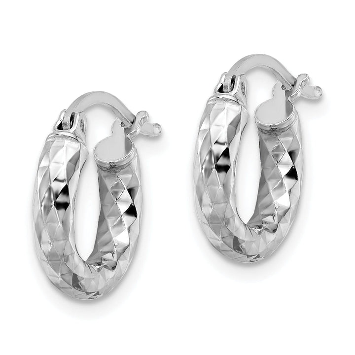 Lovely Rita's Earrings Silver D.C Hollow Hoop Hinged Back Earrings