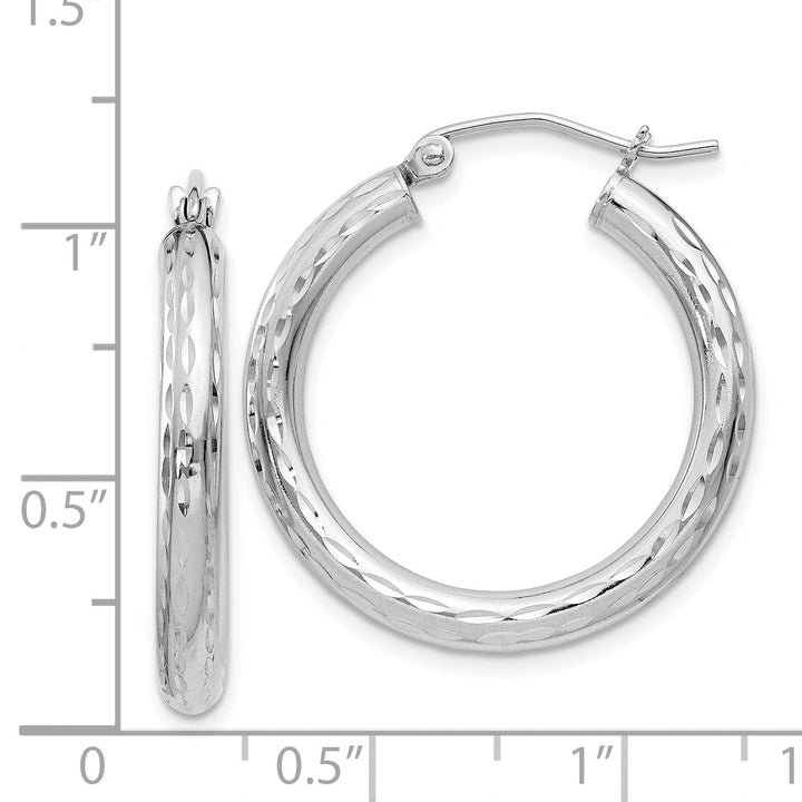Lovely Rita's Earrings Silver D.C Hollow Hoop Hinged Back Earrings