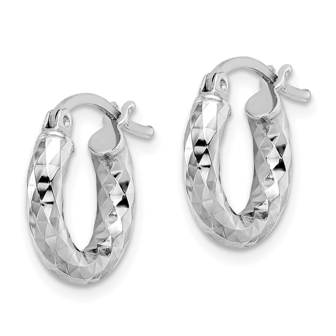 Lovely Rita's Earrings Silver D.C Hollow Hoop Hinged Back Earrings