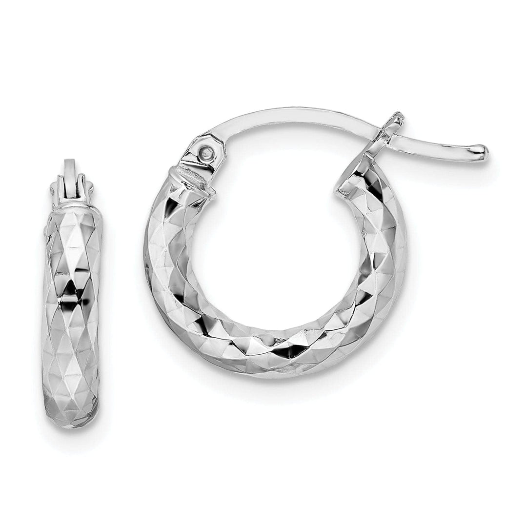 Lovely Rita's Earrings Silver D.C Hollow Hoop Hinged Back Earrings