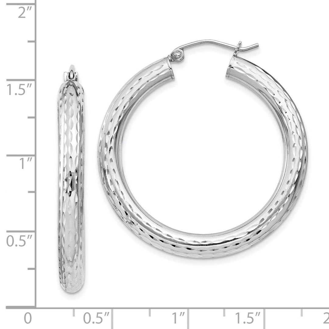 Lovely Rita's Earrings Silver D.C Hollow Hoop Hinged Back Earrings