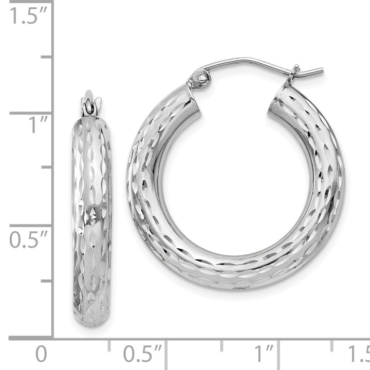 Lovely Rita's Earrings Silver D.C Hollow Hoop Hinged Back Earrings
