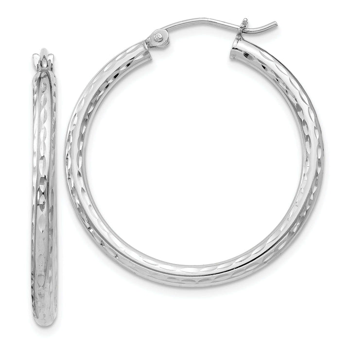 Lovely Rita's Earrings Silver D.C Hollow Hoop Wire Cluch Earrings