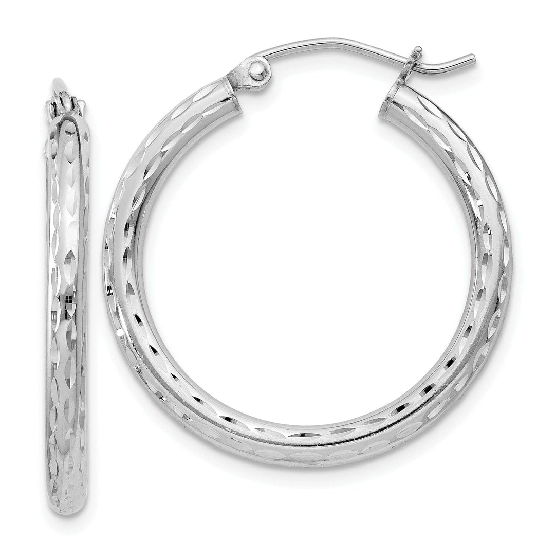 Lovely Rita's Earrings Silver D.C Hollow Hoop Wire Cluch Earrings