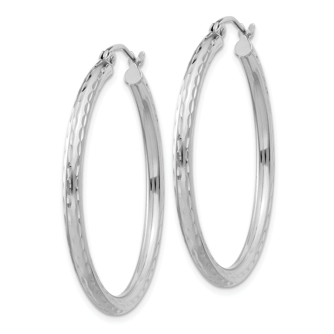 Lovely Rita's Earrings Silver D.C Hollow Hoop Wire Cluch Earrings