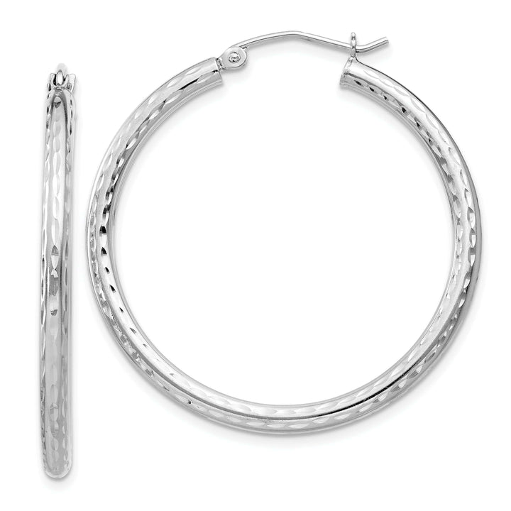 Lovely Rita's Earrings Silver D.C Hollow Hoop Wire Cluch Earrings