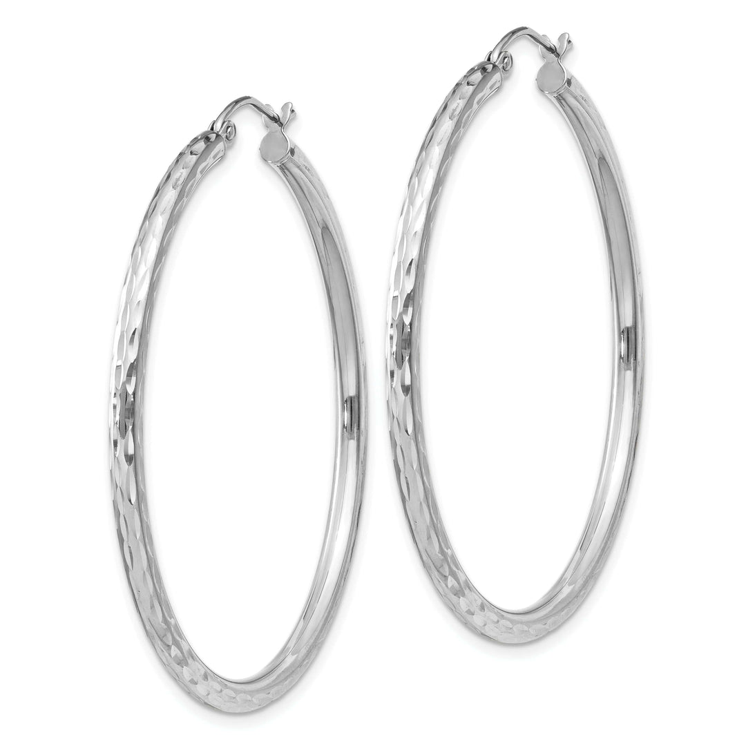 Lovely Rita's Earrings Silver D.C Hollow Hoop Wire Cluch Earrings