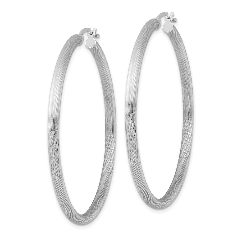 Lovely Rita's Earrings Silver D.C Hollow Round Hoop Hing Earrings