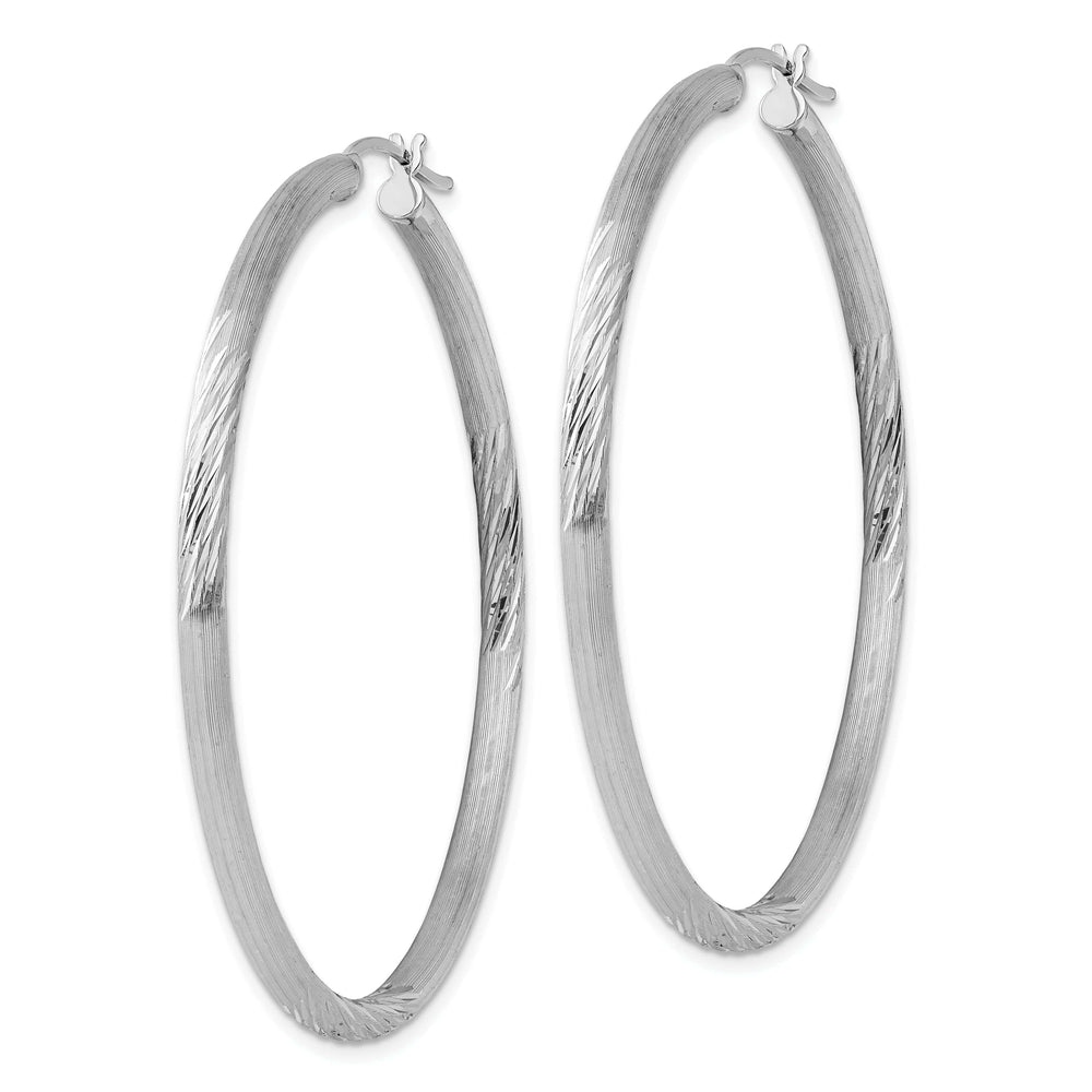 Lovely Rita's Earrings Silver D.C Hollow Round Hoop Hing Earrings
