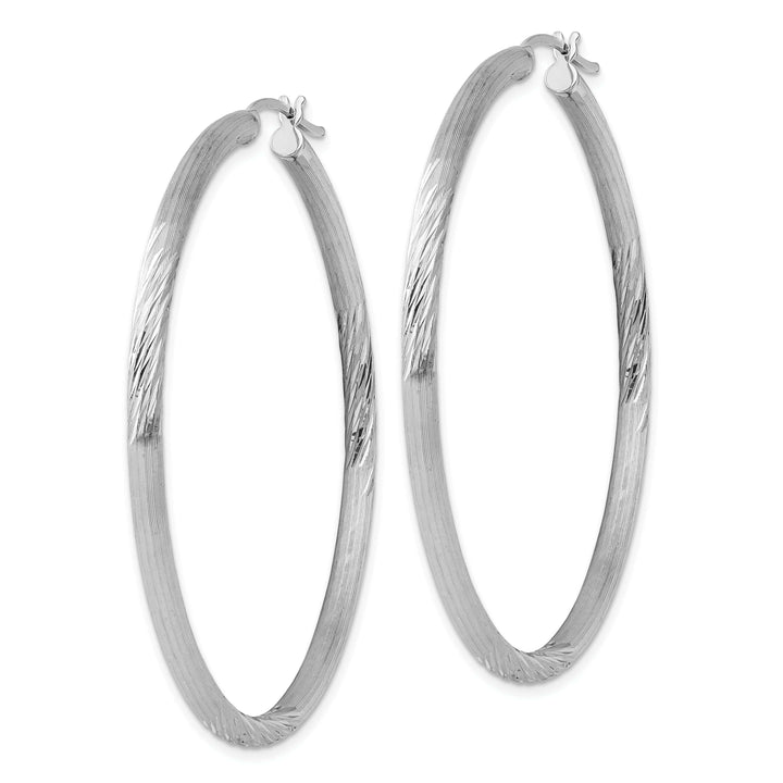 Lovely Rita's Earrings Silver D.C Hollow Round Hoop Hing Earrings