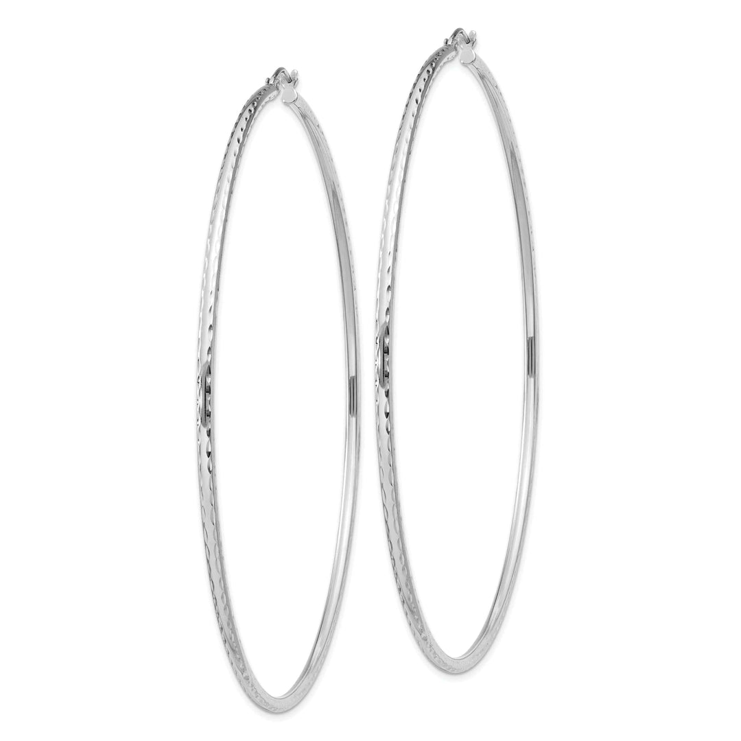 Lovely Rita's Earrings Silver D.C Hollow Round Hoop Wire Cluch Earring