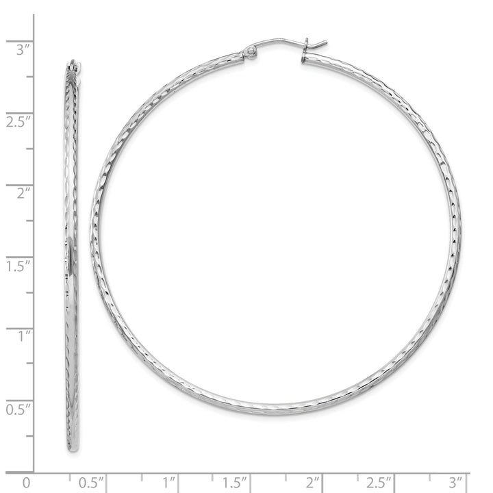 Lovely Rita's Earrings Silver D.C Hollow Round Hoop Wire Cluch Earring