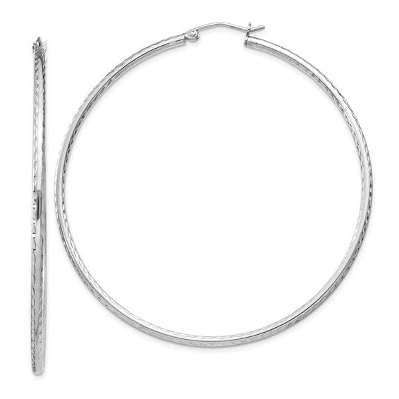Lovely Rita's Earrings Silver D.C Hollow Round Hoop Wire Cluch Earring