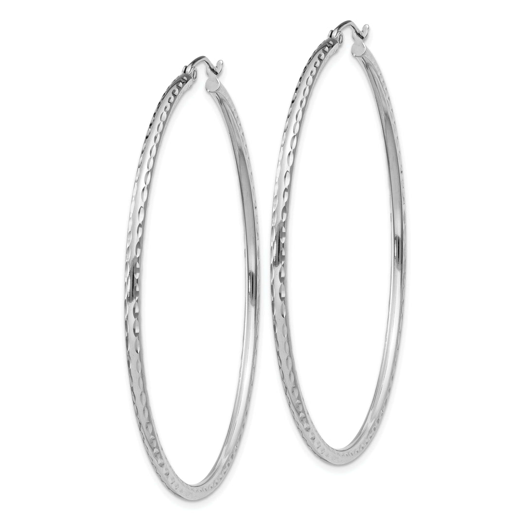 Lovely Rita's Earrings Silver D.C Hollow Round Hoop Wire Cluch Earring