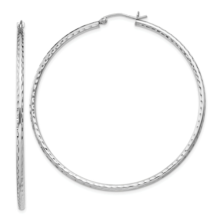 Lovely Rita's Earrings Silver D.C Hollow Round Hoop Wire Cluch Earring