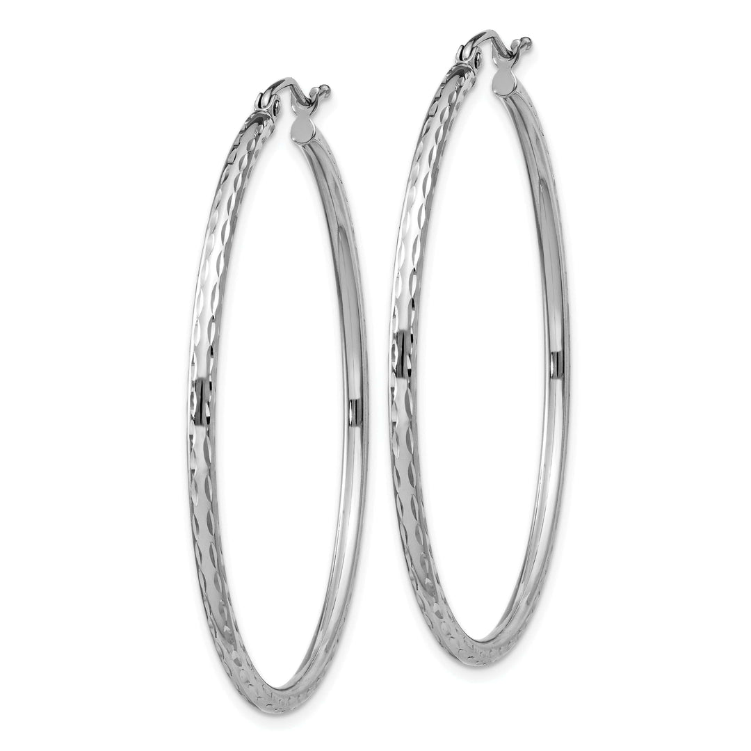 Lovely Rita's Earrings Silver D.C Hollow Round Hoop Wire Cluch Earring