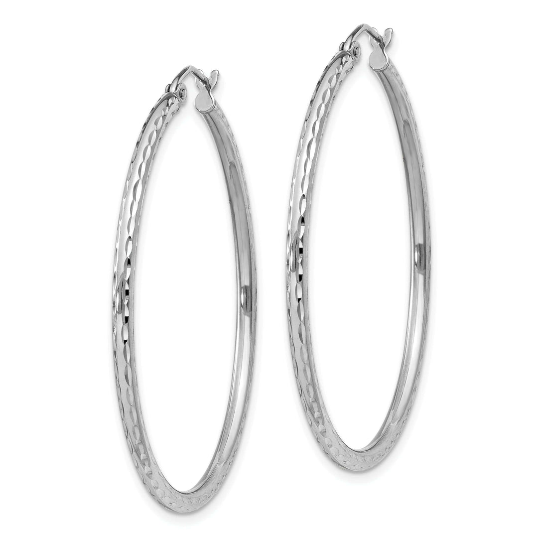 Lovely Rita's Earrings Silver D.C Hollow Round Hoop Wire Cluch Earring