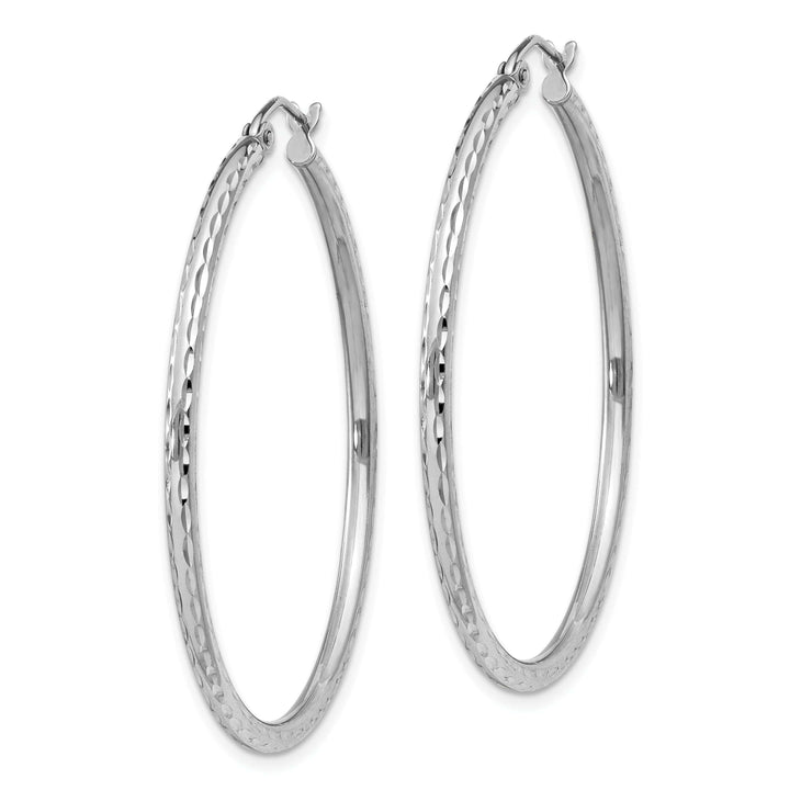 Lovely Rita's Earrings Silver D.C Hollow Round Hoop Wire Cluch Earring