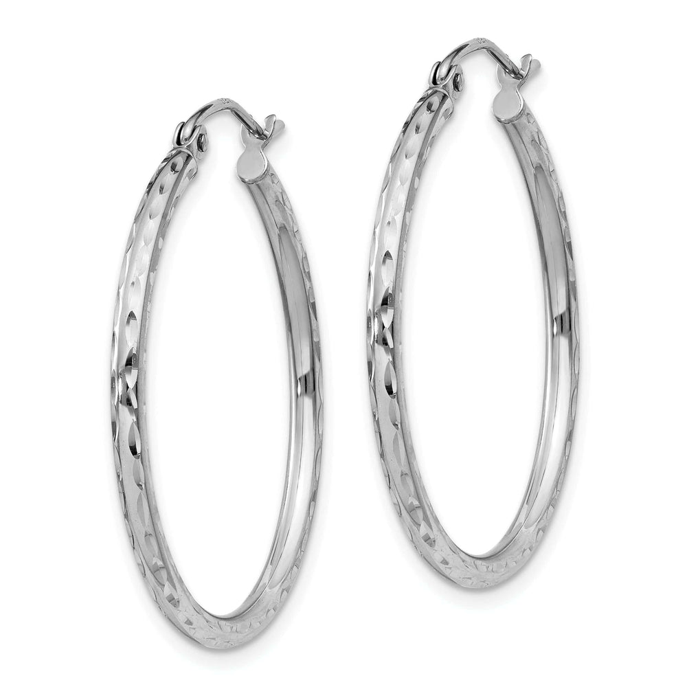 Lovely Rita's Earrings Silver D.C Hollow Round Hoop Wire Cluch Earring