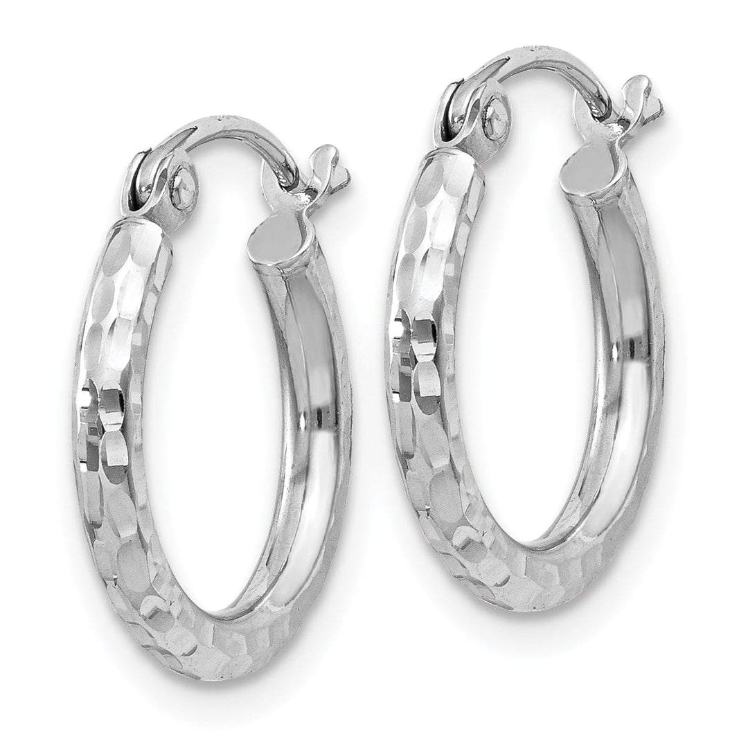 Lovely Rita's Earrings Silver D.C Hollow Round Hoop Wire Cluch Earring