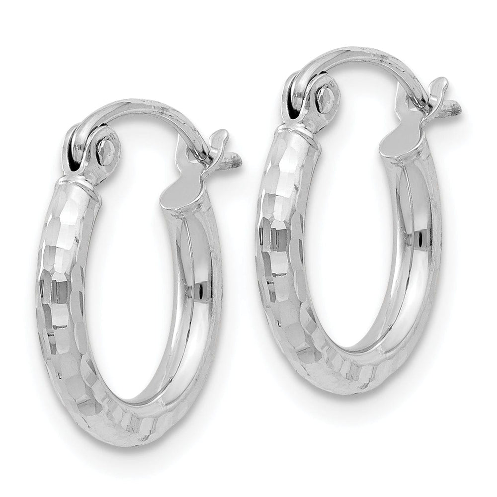 Lovely Rita's Earrings Silver D.C Hollow Round Hoop Wire Cluch Earring