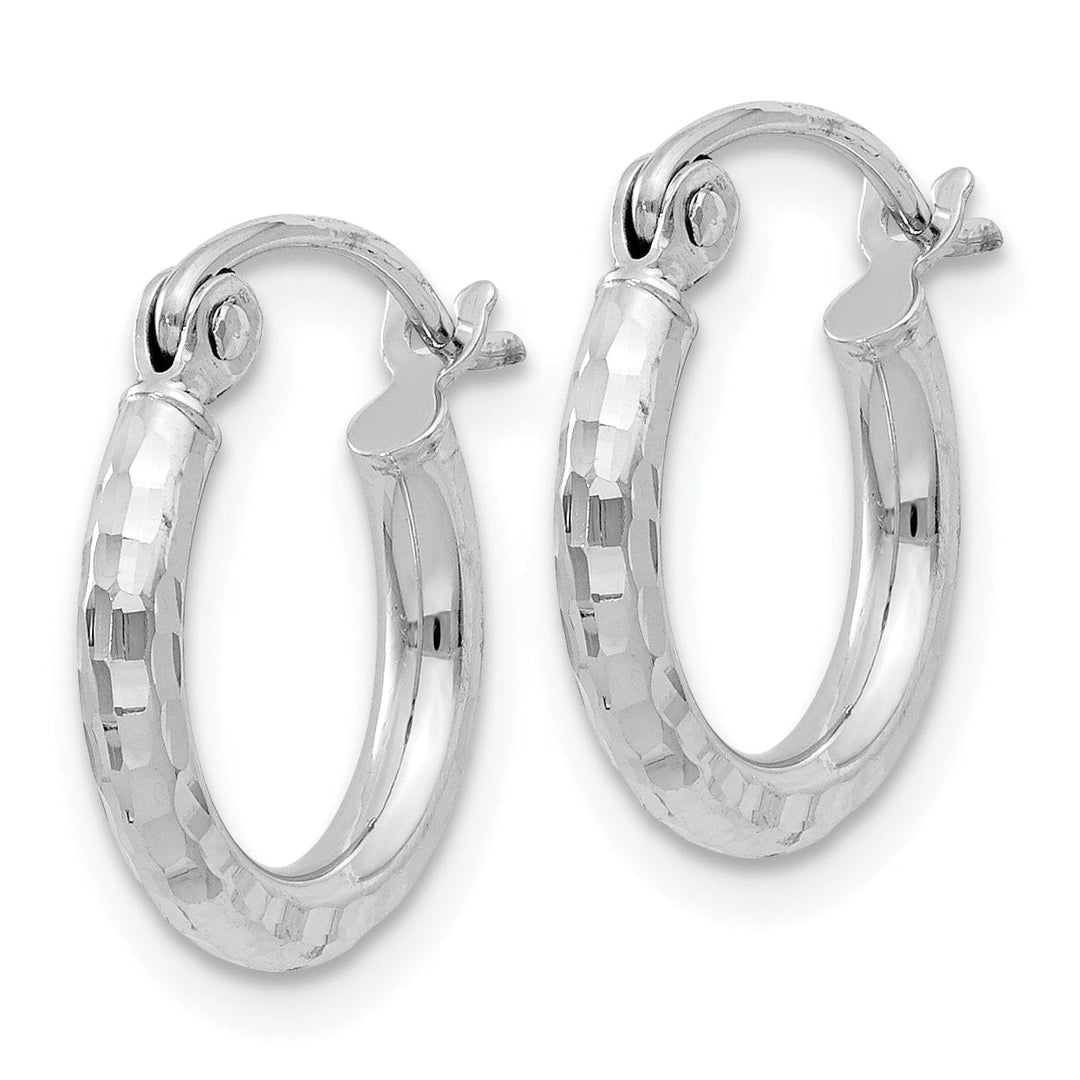 Lovely Rita's Earrings Silver D.C Hollow Round Hoop Wire Cluch Earring
