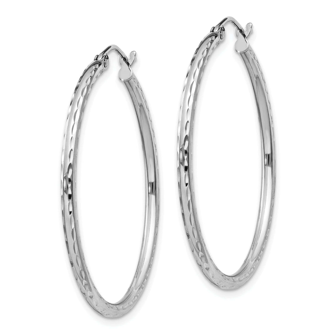 Lovely Rita's Earrings Silver D.C Hollow Round Hoop Wire Cluch Earring