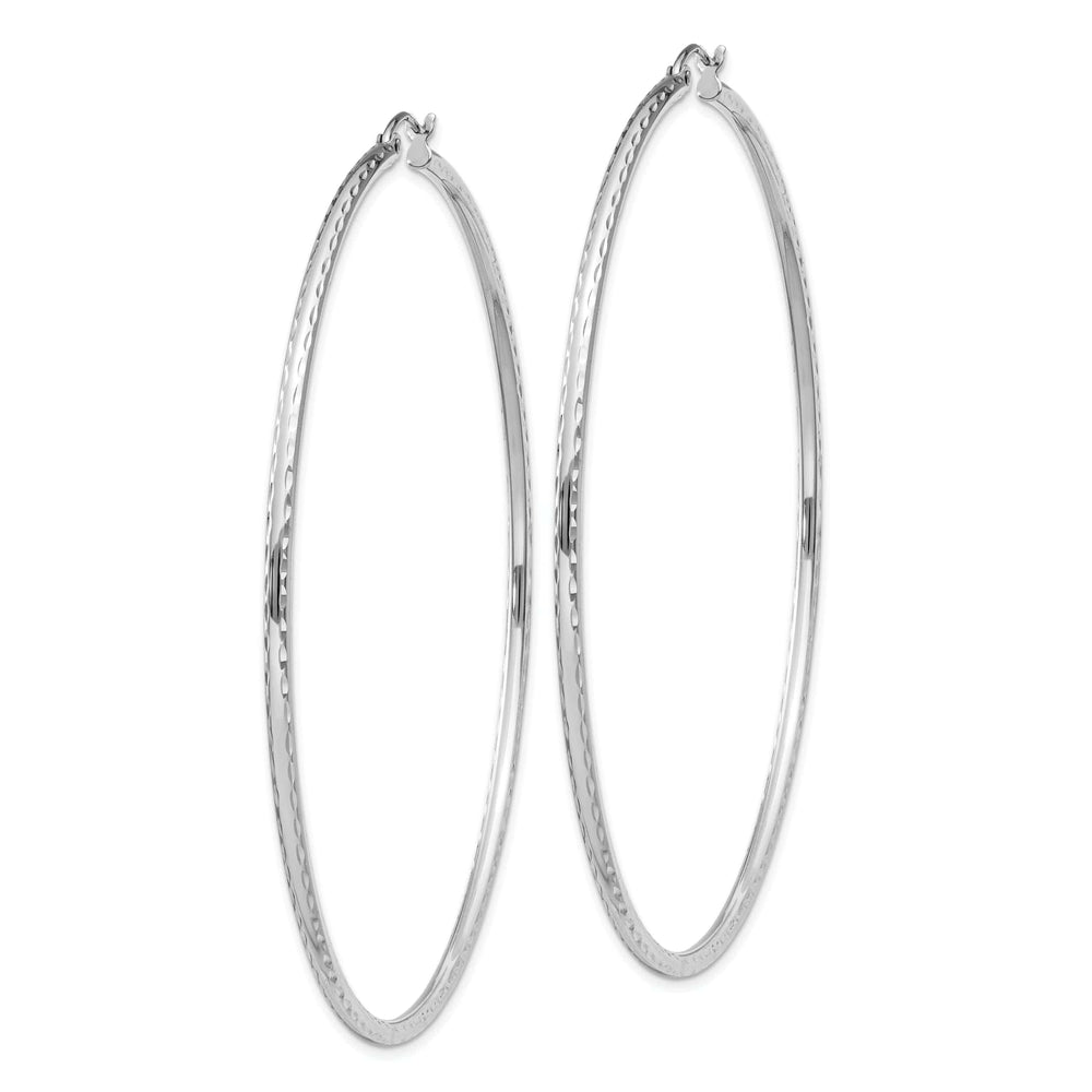 Lovely Rita's Earrings Silver D.C Hollow Round Hoop Wire Cluch Earring