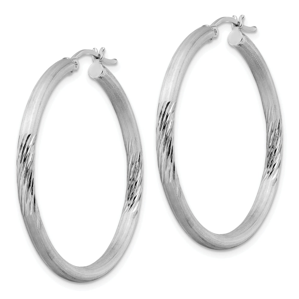 Lovely Rita's Earrings Silver D.C Round Hoop Hinged Earrings