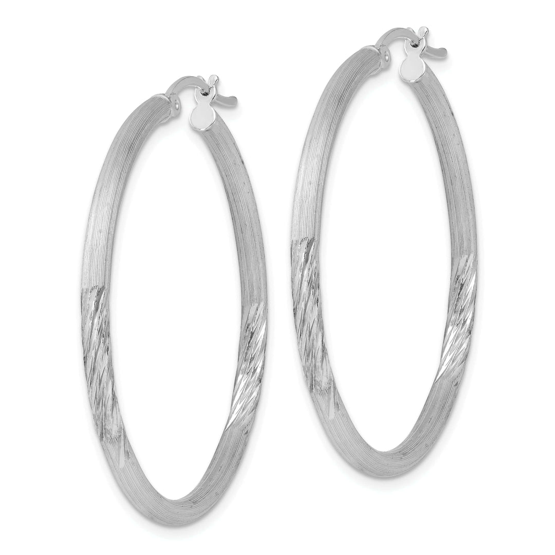 Lovely Rita's Earrings Silver D.C Round Hoop Hinged Earrings