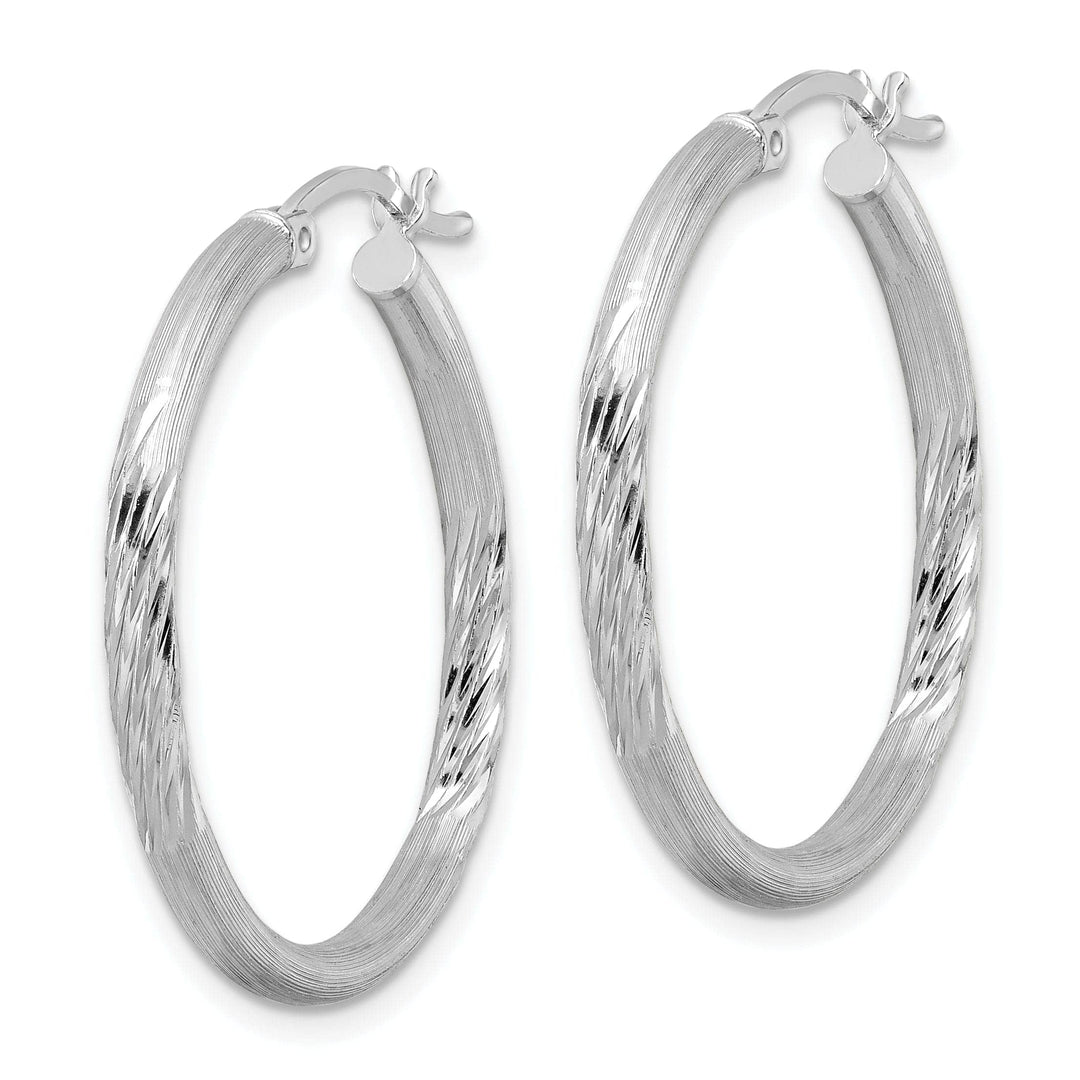 Lovely Rita's Earrings Silver D.C Round Hoop Hinged Earrings