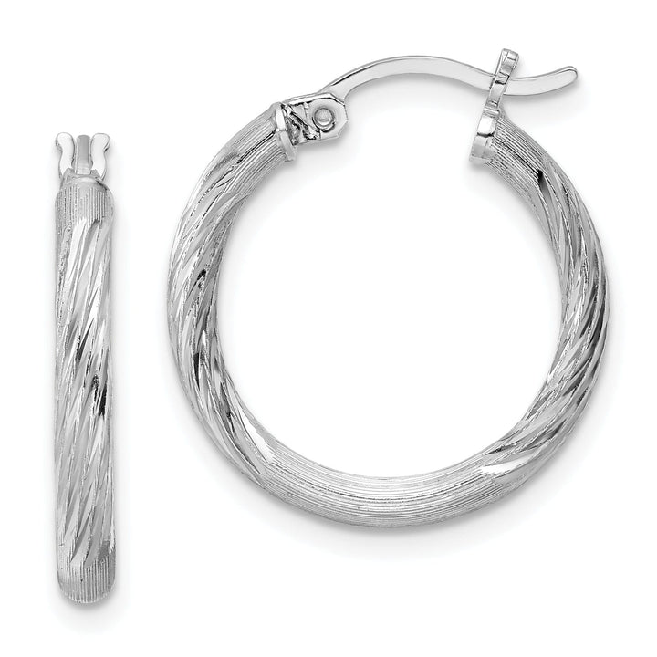 Lovely Rita's Earrings Silver D.C Round Hoop Hinged Earrings