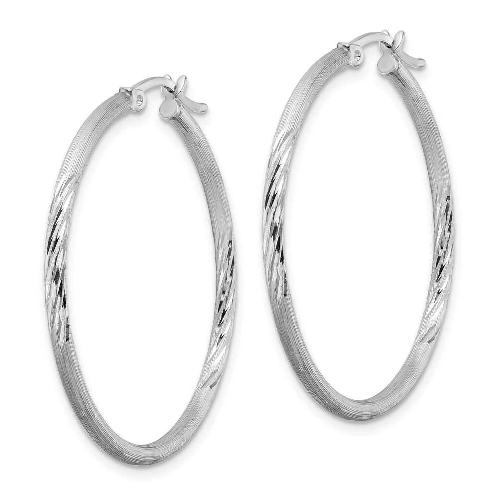 Lovely Rita's Earrings Silver D.C Round Hoop Hinged Earrings