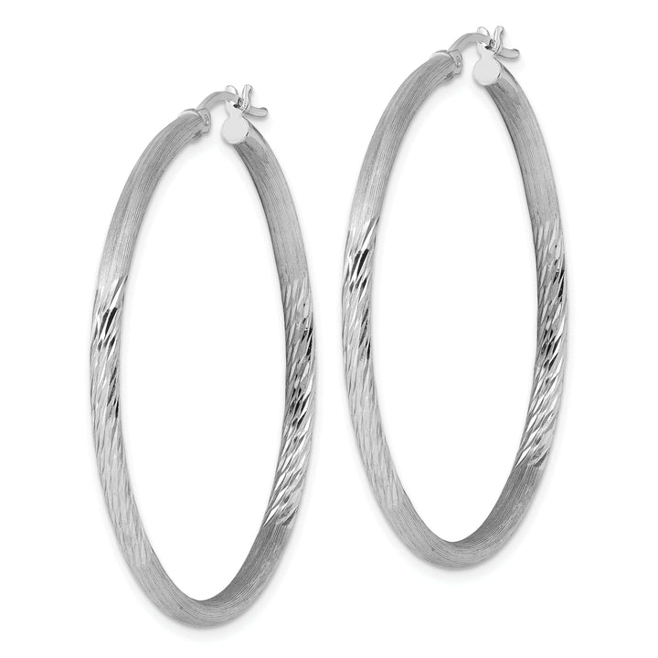 Lovely Rita's Earrings Silver D.C Round Hoop Hinged Earrings