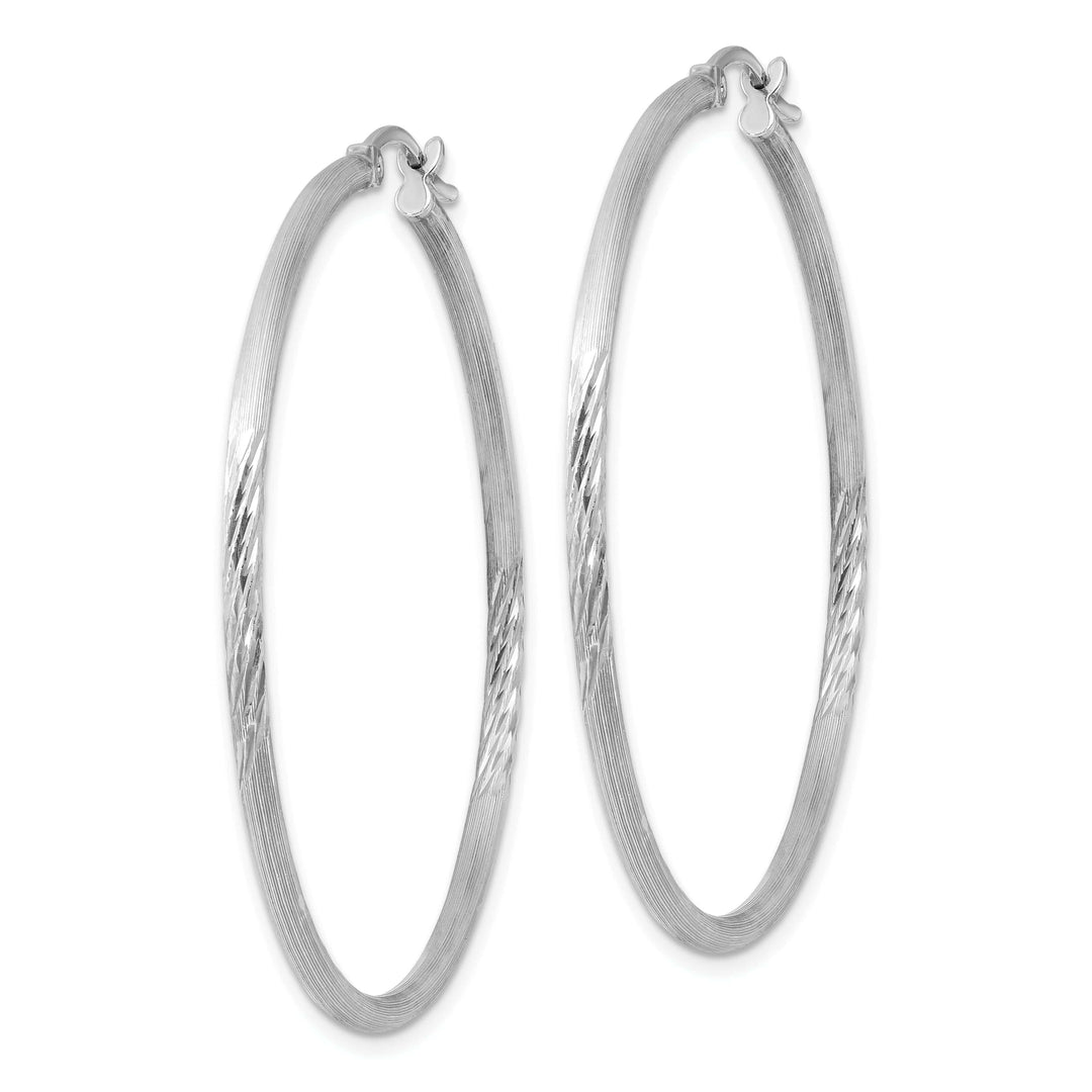 Lovely Rita's Earrings Silver D.C Round Hoop Hinged Earrings