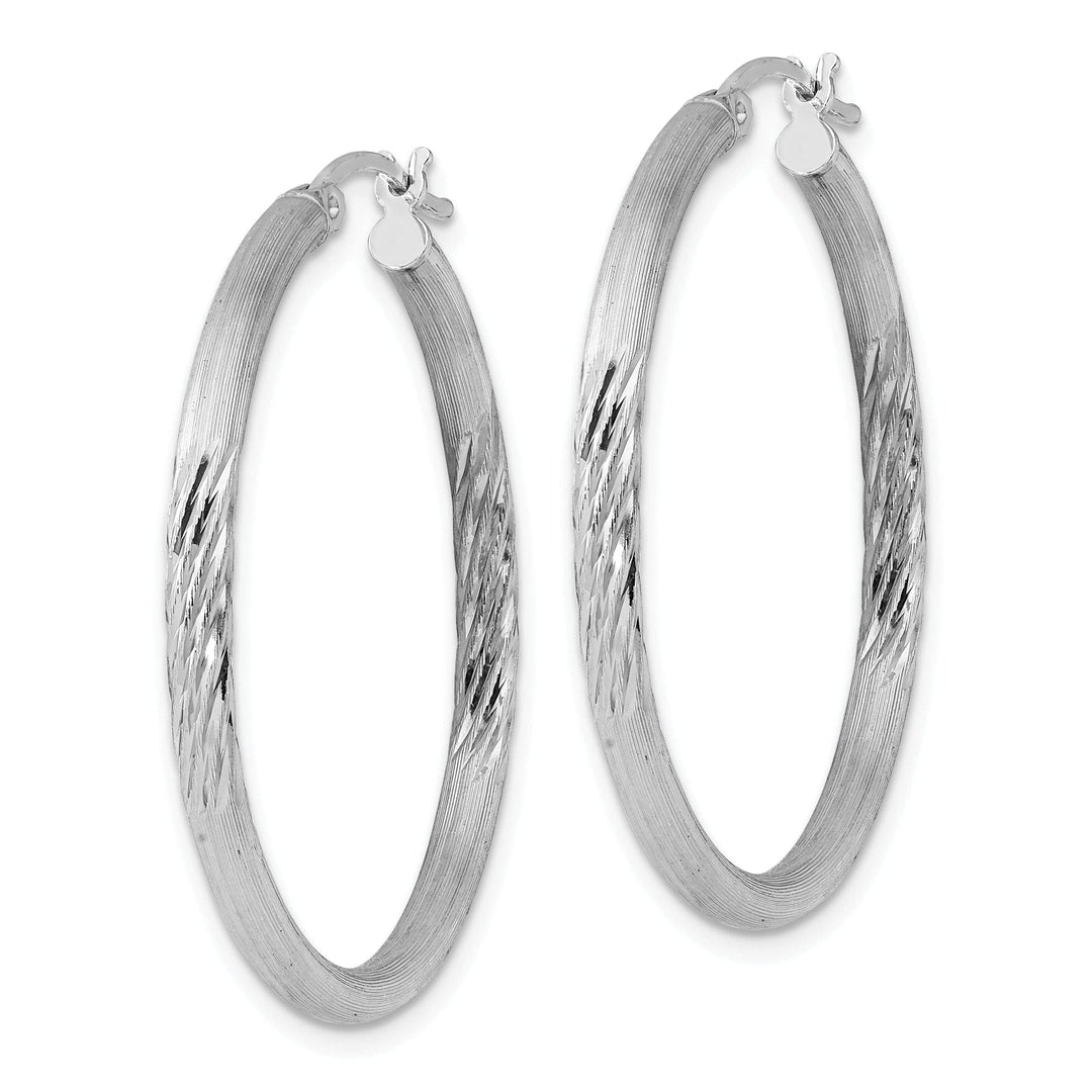 Lovely Rita's Earrings Silver D.C Round Hoop with Hinged Earrings