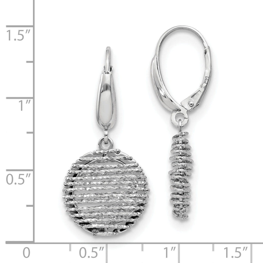 Lovely Rita's Earrings Silver DC Open Dangle Leverback Earrings