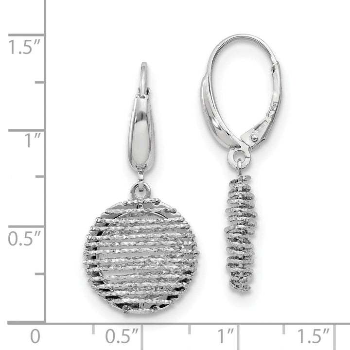 Lovely Rita's Earrings Silver DC Open Dangle Leverback Earrings