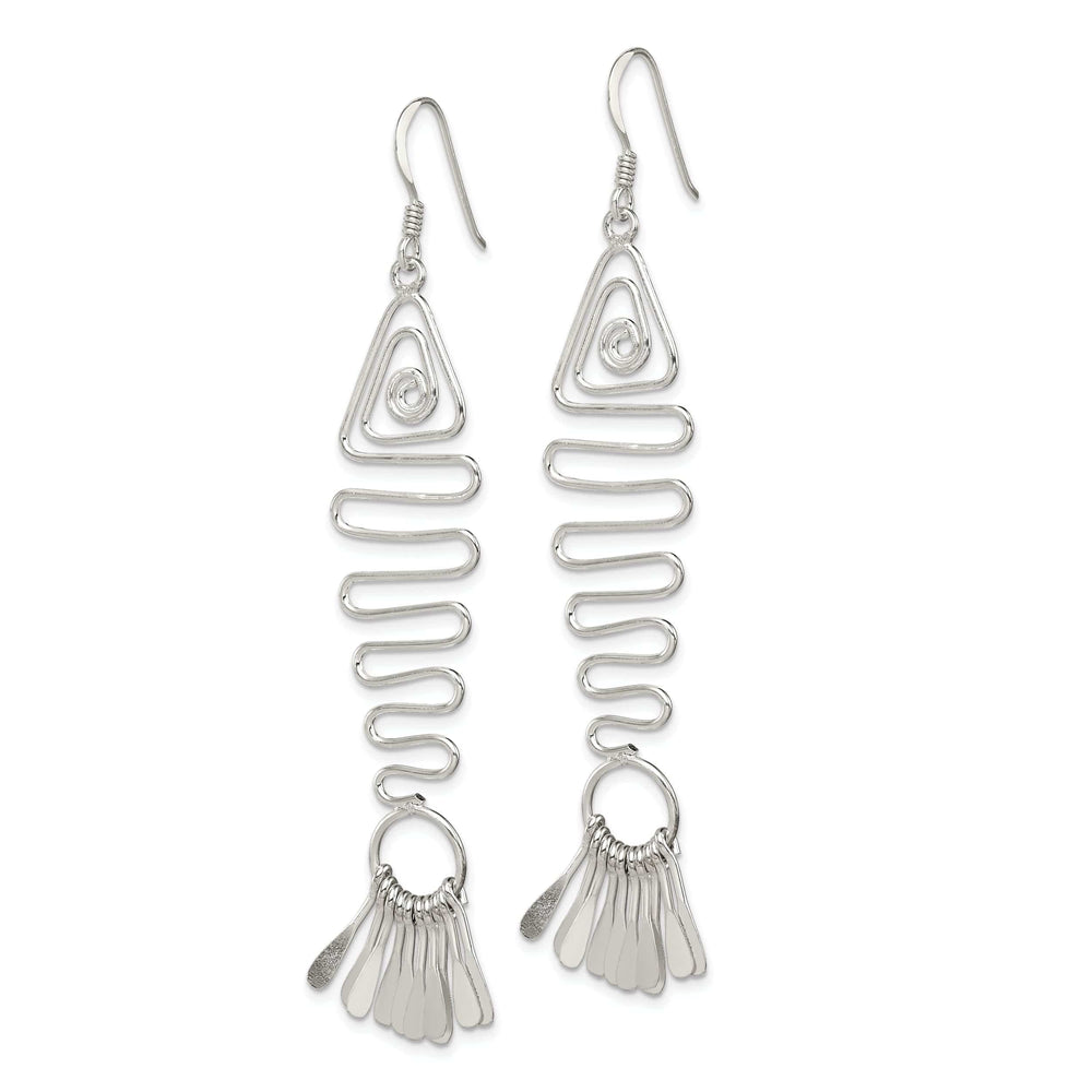Lovely Rita's Earrings Silver Fancy Fish Shaped Dangle Earrings