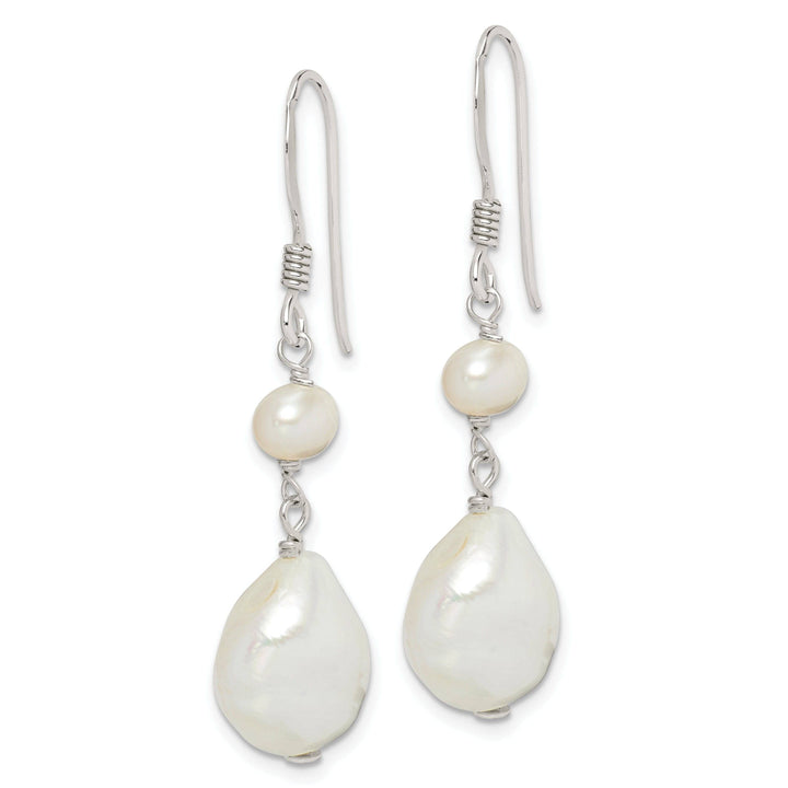 Lovely Rita's Earrings Silver Fresh Water Pearl Dangle Hook Earrings