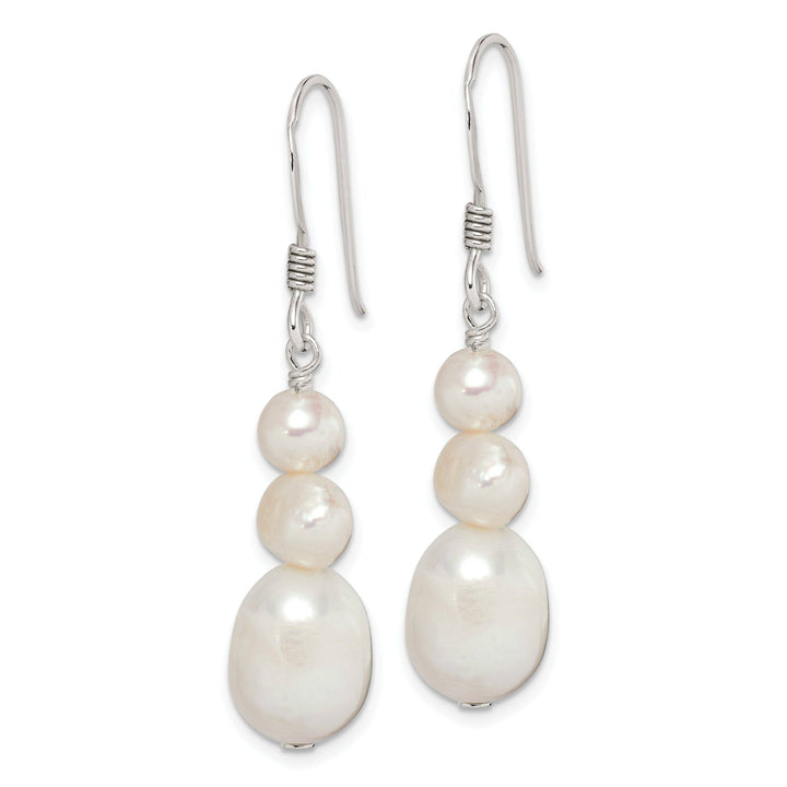 Lovely Rita's Earrings Silver Fresh Water Pearl Dangle Hook Earrings