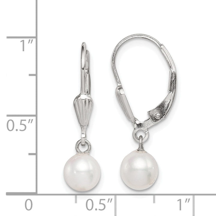 Lovely Rita's Earrings Silver Fresh Water Pearl Leverback Earrings